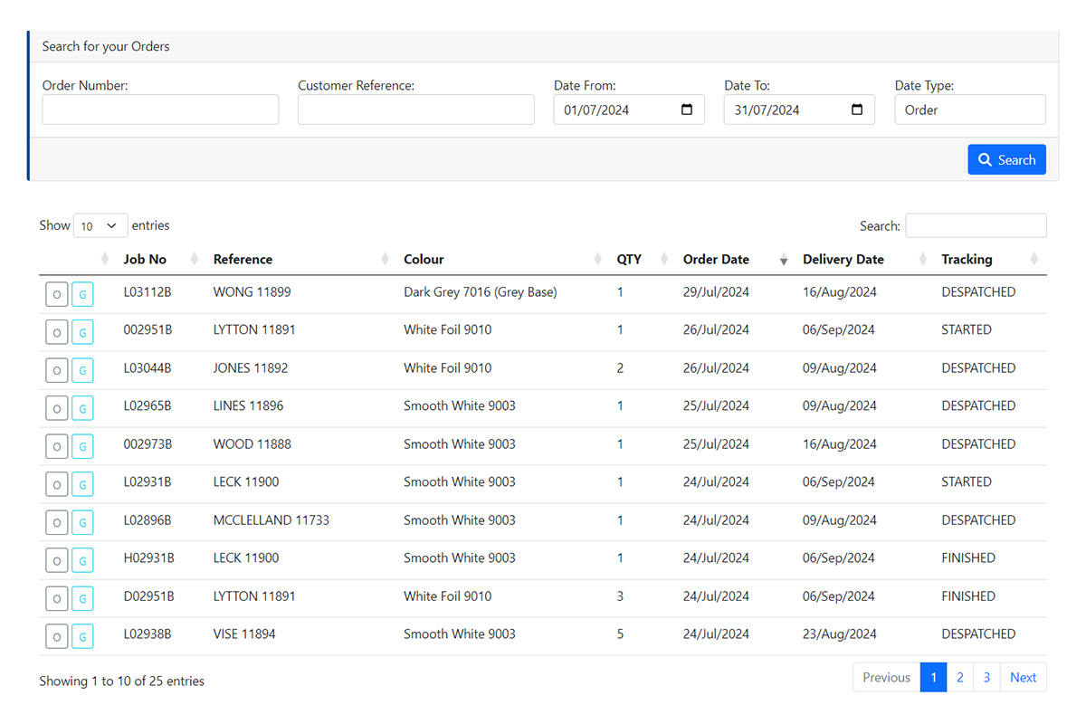 Complete Order Search and List