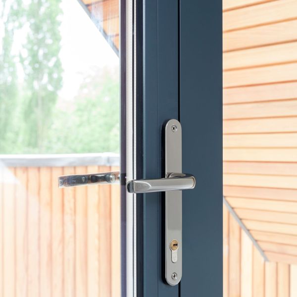 Lever handle on bifold door Lever handle on bifold door